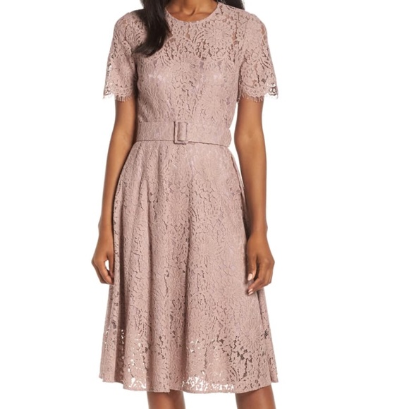 eliza j lace a line dress
